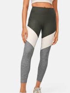 Outdoor Voices Women’s Springs 7/8 Legging Gray/Green Colorblock S